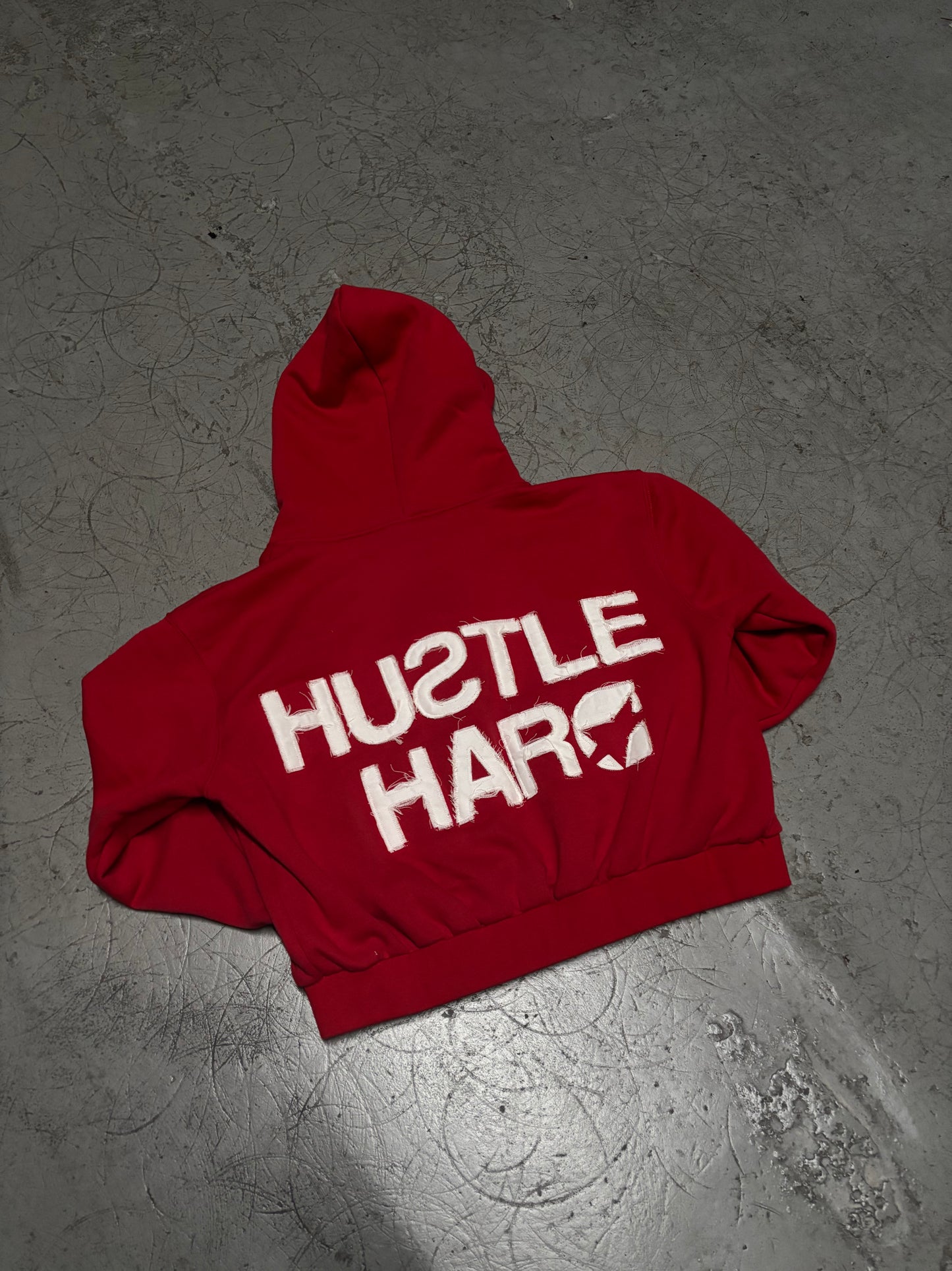 RED HUSTLE HARD ZIP UP